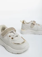 Детски бежови спортни обувки  от екологична кожа Dericka