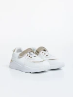 Детски спортни обувки бели от екологична кожа Idalis