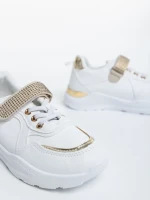 Детски спортни обувки бели от екологична кожа Idalis