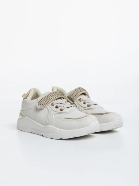 Детски  спортни обувки бежови от екологична кожа Idalis