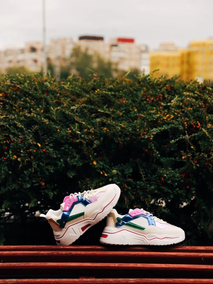 Дамски  спортни обувки сини  от екологична кожа Kamea