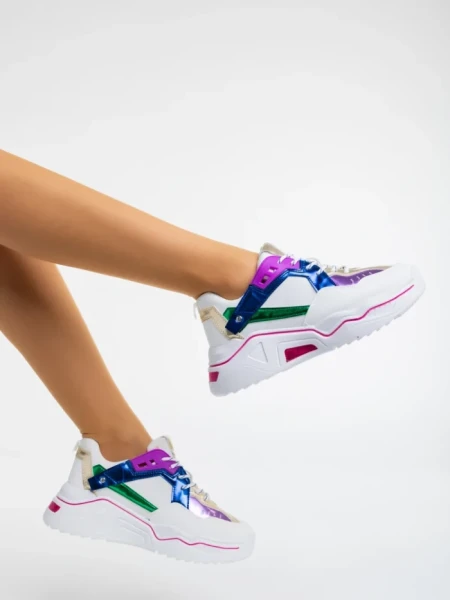 Дамски  спортни обувки сини  от екологична кожа Kamea