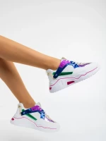 Дамски  спортни обувки сини  от екологична кожа Kamea