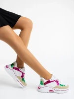 Дамски спортни обувки фуксия от екологична кожа Kamea