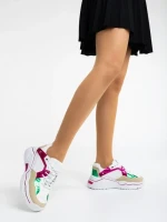 Дамски спортни обувки фуксия от екологична кожа Kamea