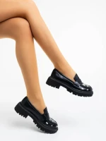 Дамски мокасини черни от екологична кожа Meridel