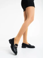 Дамски мокасини черни от екологична кожа Aletta