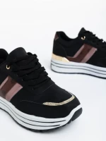 Дамски  спортни обувки черни от текстилен  материал Loraina