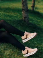 Дамски спортни обувки  розови от текстилен  материал  Loraina