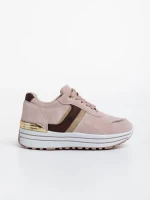 Дамски спортни обувки  розови от текстилен  материал  Loraina