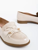 Дамски  мокасини бежови от екологична кожа Jevi