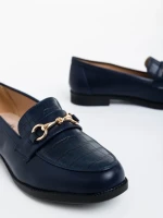 Дамски мокасини сини от екологична кожа Donielle