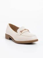 Дамски  мокасини бежови от екологична кожа Nicia