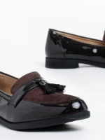 Дамски мокасини кафяви от екологична кожа Simy