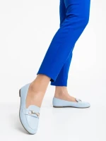 Дамски мокасини сини   от екологична кожа Hallam