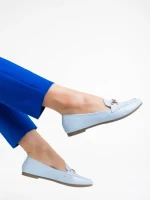 Дамски мокасини сини   от екологична кожа Hallam