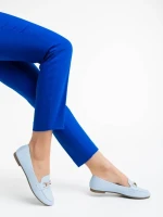 Дамски мокасини сини   от екологична кожа Hallam