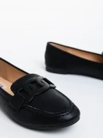 Дамски мокасини черни от екологична кожа Kaylin