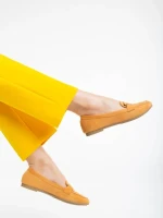 Дамски мокасини  камел от екологична кожа Kaylin