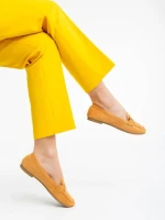 Дамски мокасини  камел от екологична кожа Kaylin