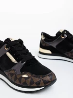 Дамски спортни обувки черни  от  екологична кожа Josalind