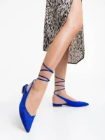 Дамски балеринисини от текстилен материал Nadetta