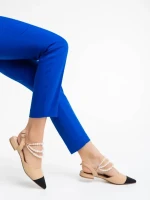 Дамски обувки черно с бежово   от екологична кожа Darlina