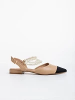 Дамски обувки черно с бежово   от екологична кожа Darlina