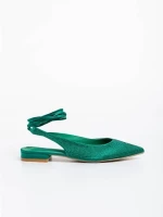 Дамскибалерини  зелени от текстилен материал Nadetta