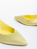 Дамскибалерини жълти от текстилен материал Nadetta