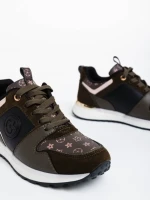 Дамски спортни обувки зелени от екологична кожа Lorilynn