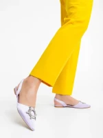 Дамски обувки лилави от текстилен материал Jenita