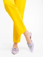 Дамски обувки лилави от текстилен материал Jenita