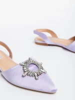 Дамски обувки лилави от текстилен материал Jenita