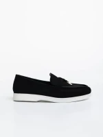 Дамски мокасини черни  от текстилен материал Amberly
