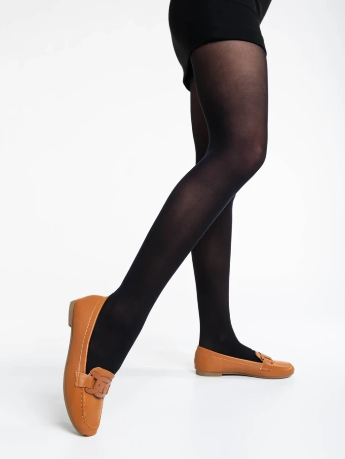 Дамски мокасини  камел от екологична кожа Kaylin