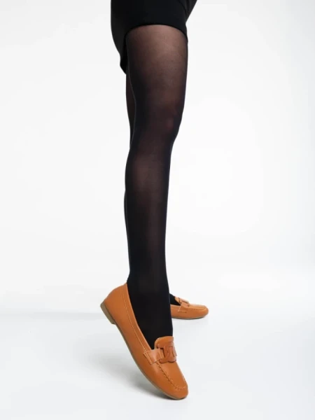 Дамски мокасини  камел от екологична кожа Kaylin