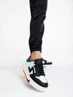 Дамски спортни обувки черни от екологична кожа Ralanda