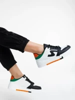 Дамски спортни обувки черни от екологична кожа Ralanda