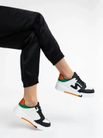 Дамски спортни обувки черни от екологична кожа Ralanda