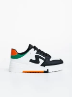 Дамски спортни обувки черни от екологична кожа Ralanda