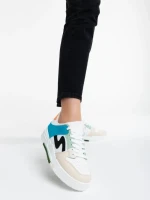 Дамски спортни обувки бежови  от екологична кожа Ralanda