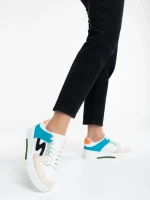 Дамски спортни обувки бежови  от екологична кожа Ralanda