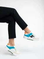 Дамски спортни обувки бежови  от екологична кожа Ralanda