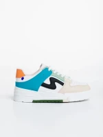 Дамски спортни обувки бежови  от екологична кожа Ralanda