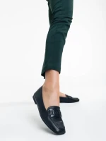 Дамски мокасини черни от екологична кожа Riarna