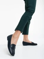 Дамски мокасини черни от екологична кожа Riarna