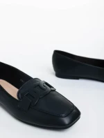 Дамски мокасини черни от екологична кожа Riarna