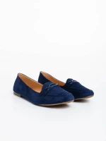 Дамски мокасини сини от текстилен материал Ritanya