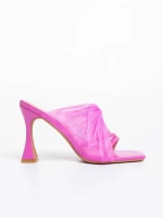 Дамско сабо циклама от екологична кожа и текстилен материал Shamyla